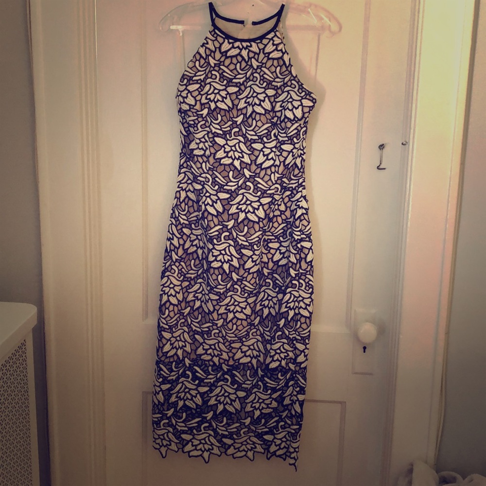 Black and white lace keepsake dress